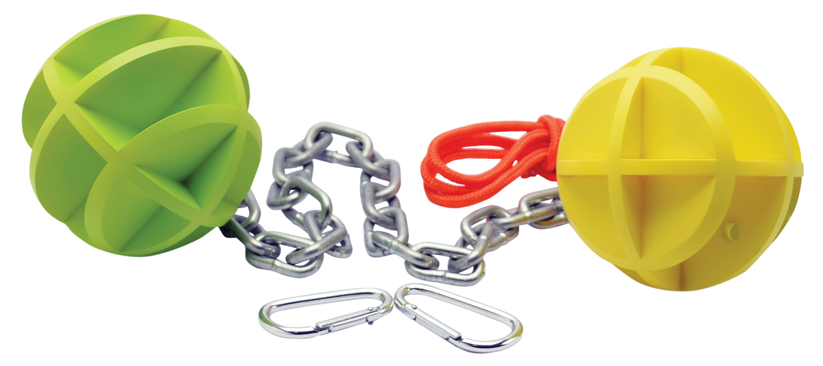 SME SMEBBC Self-Healing Dueling Balls 4" Polymer Green/Yellow