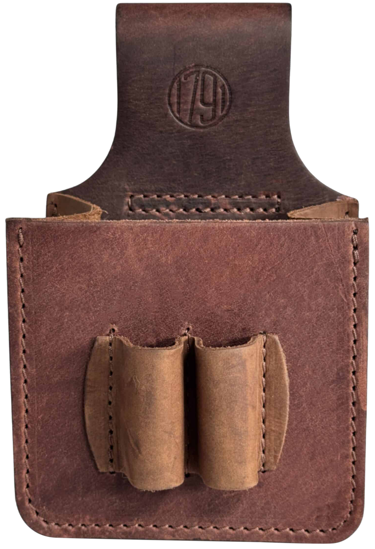 1791 Gunleather Shotshell Pouch 12 Gauge Brown Leather Belt Loop