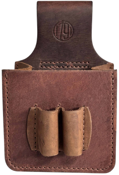 1791 Gunleather Shotshell Pouch 12 Gauge Brown Leather Belt Loop