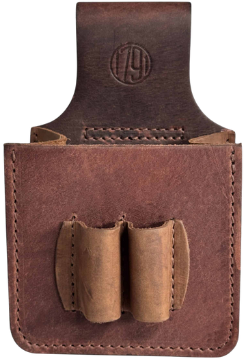 1791 Gunleather Shotshell Pouch 12 Gauge Brown Leather Belt Loop
