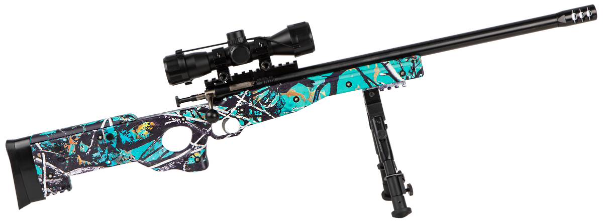 Crickett KSA2149 Precision Package 22 LR 16.12" 1-Rd Bolt Action Rifle - Muddy Girl Serenity Camo Stock