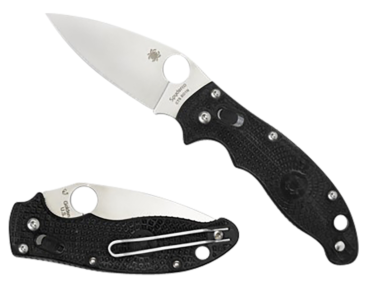 Spyderco Manix 2 Lightweight 3.37" CTS BD1 Plain Edge Satin Black FRCP Folding Knife