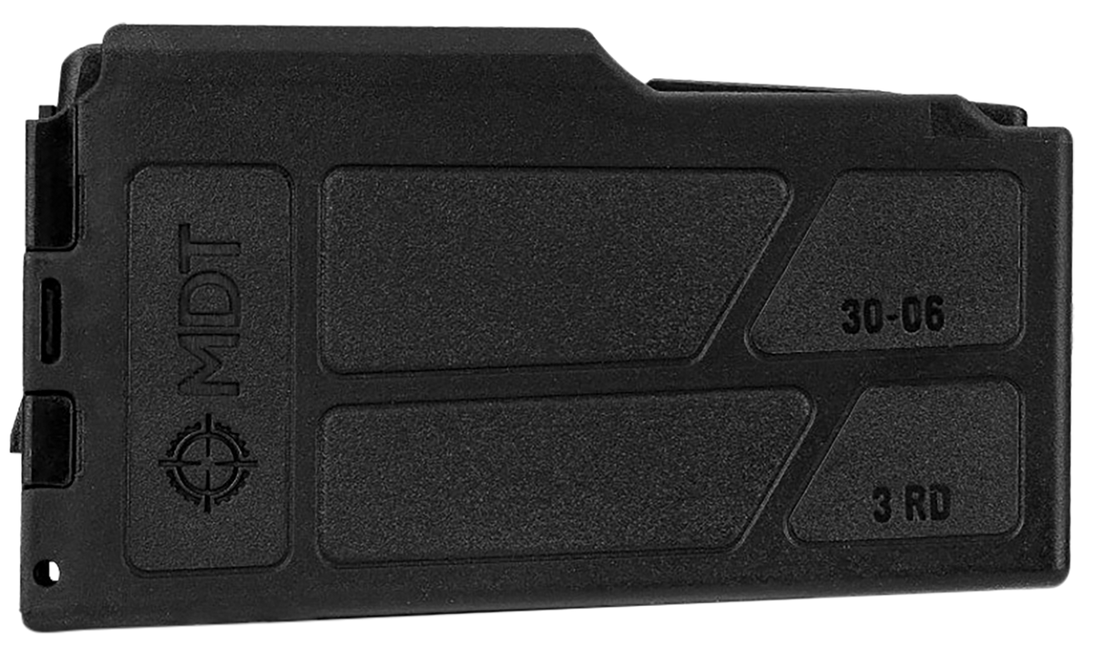 MDT Sporting Goods AICS Magazine 30-06 Springfield 3-Rd Black Polymer Long Action