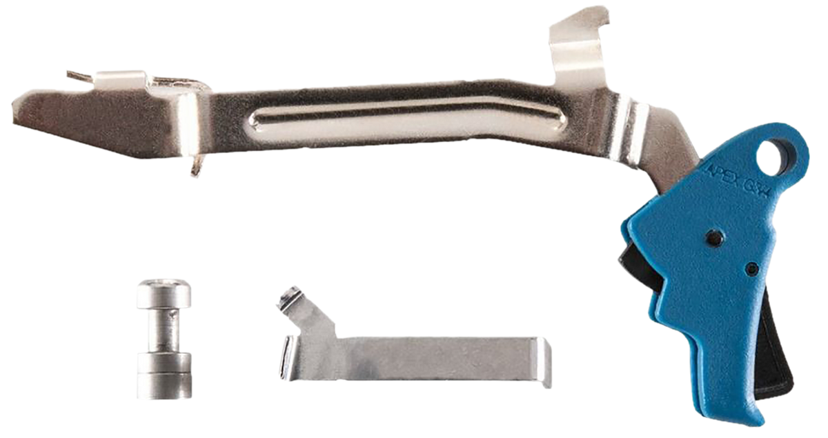 Apex Tactical Specialties 102P175 Action Enhancement Slim Blue Polymer Drop-In Trigger Kit - Fits Glock Gen 3/4 17/17L/19/22-27/31-35