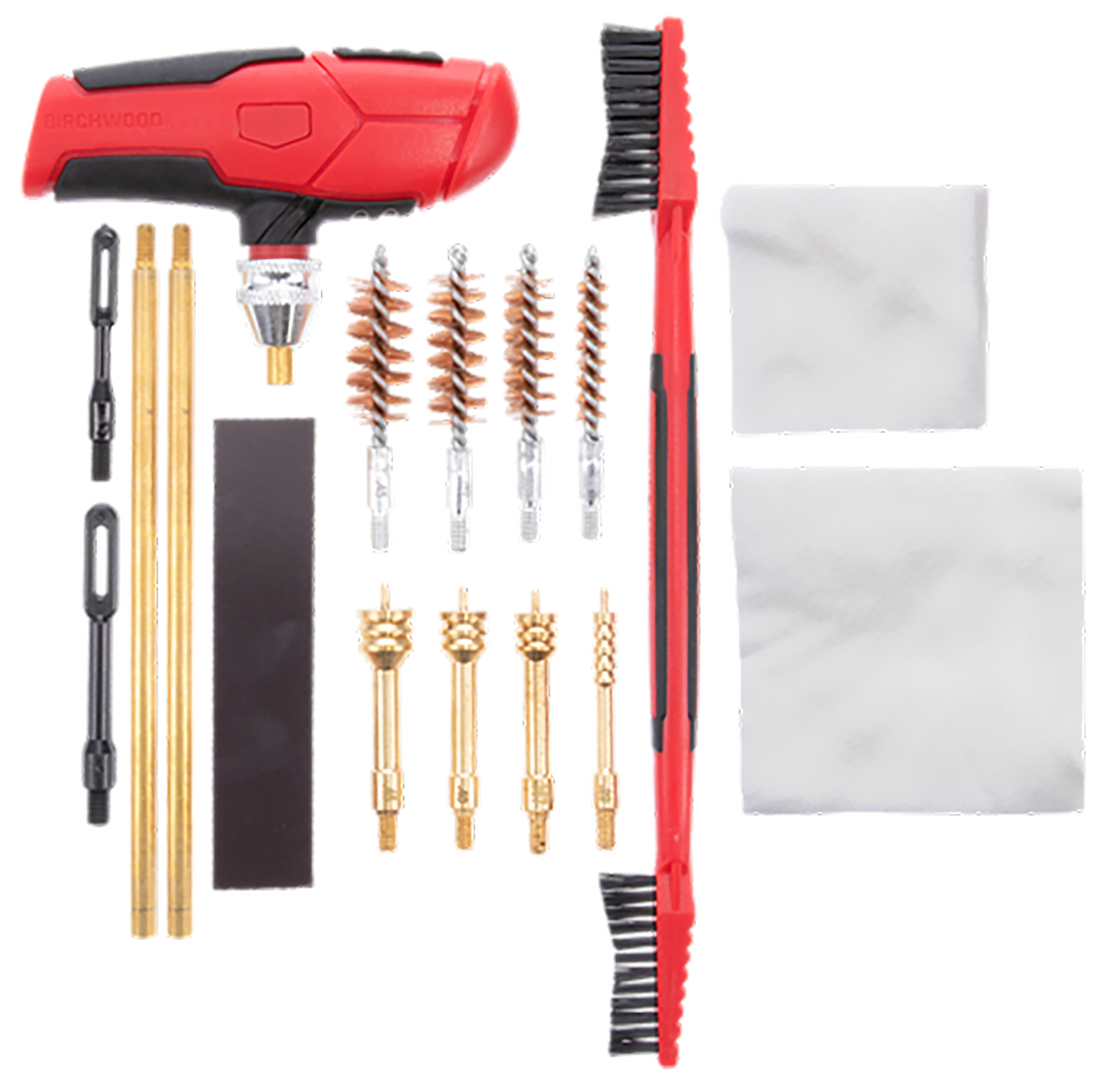 Birchwood Casey 16-Piece Handgun Cleaning Kit Multi-Caliber - Black/Red