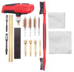Birchwood Casey 16-Piece Handgun Cleaning Kit Multi-Caliber - Black/Red