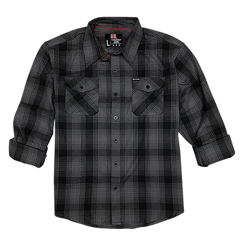 Horizon Design Hornady Gear 32224 Flannel Shirt XL Gray/Black Long Sleeve