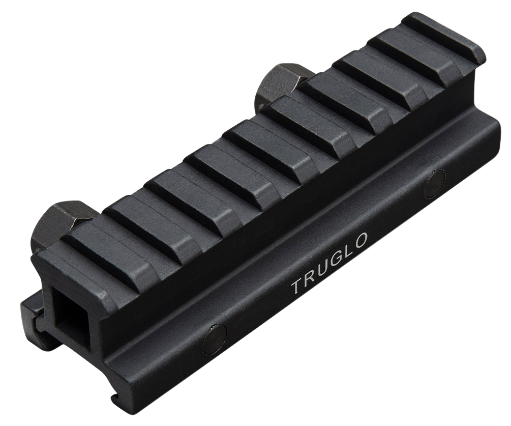TruGlo TG8980B Picatinny Riser Mount 3/4" Rise 1-Piece Matte Black Anodized