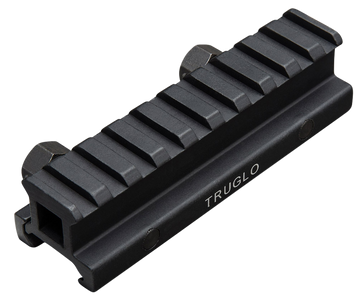TruGlo TG8980B Picatinny Riser Mount 3/4" Rise 1-Piece Matte Black Anodized