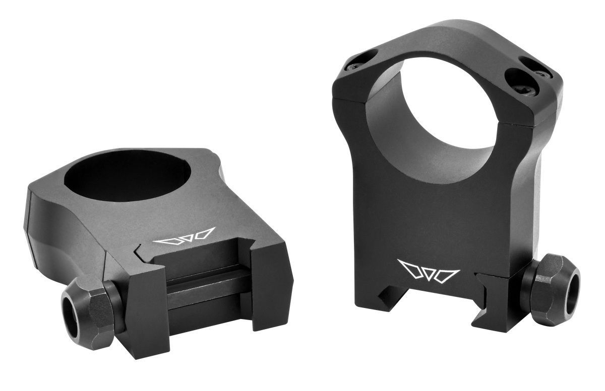 Warne 7204M Mountain Tech 1" Ultra High 0 MOA Scope Rings - Matte Black