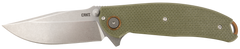 Columbia River CRKT 2471 Butte 3.36" Folding Plain Stonewashed D2 OD Green G10