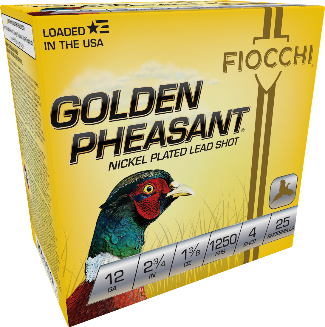 Fiocchi 12GP4 Golden Pheasant Extrema 12 Gauge 2.75" 1 3/8oz #4 Shot 25 Bx/10 Cs - Box or Case