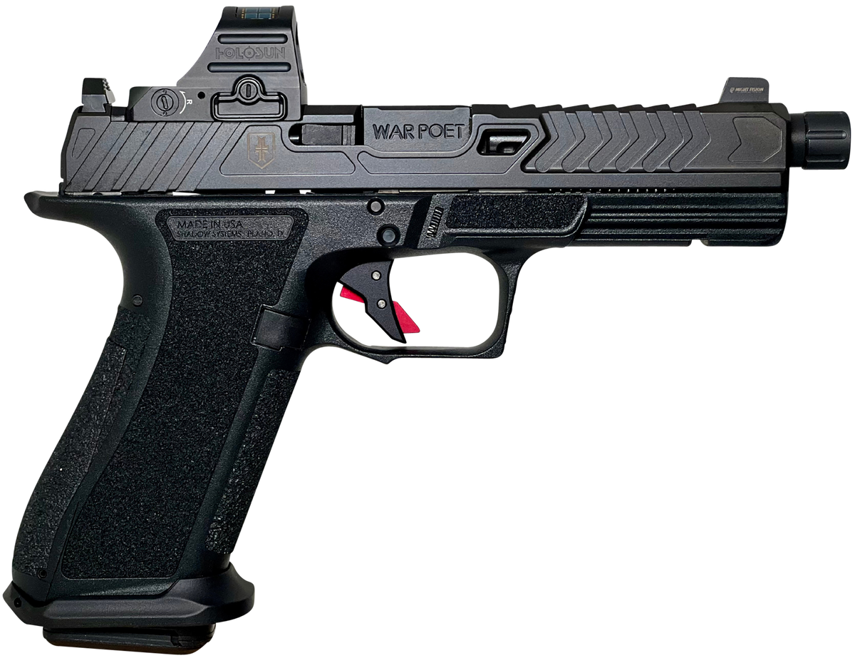 Shadow Systems DR920 War Poet 9mm Luger 5" Threaded 17+1 Semi-Auto Pistol with Holosun 507C - Black