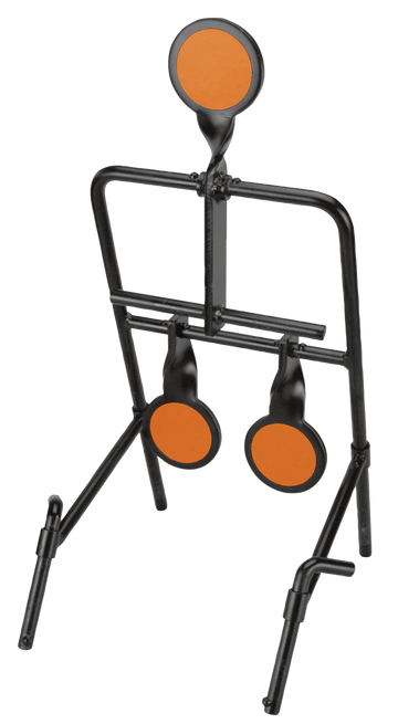 Caldwell 1071002 Resetting Handgun Steel Target 3.5" AR500 Black/Orange