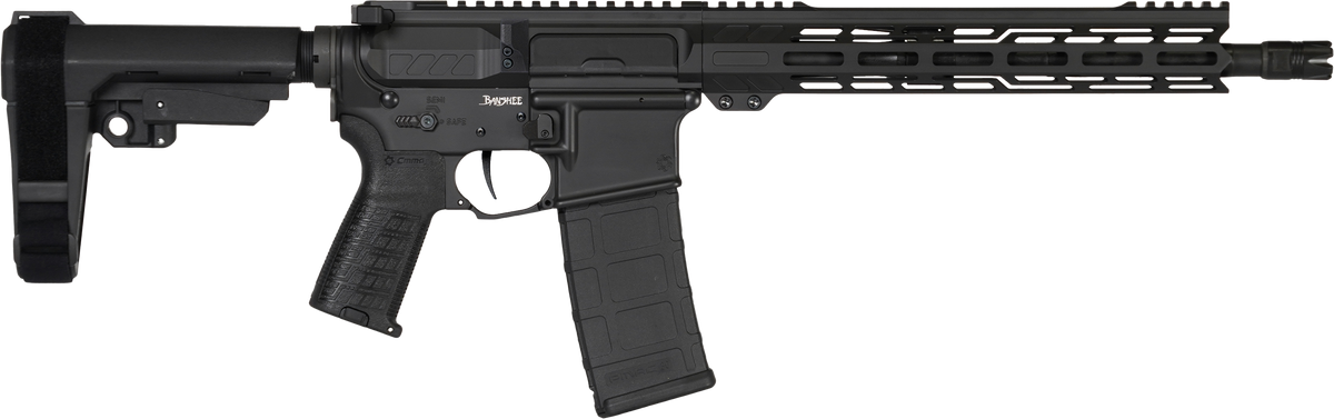 CMMG Banshee MK4 300 Blackout 12.5" 30+1 Semi-Auto Pistol - Black Armor Cerakote