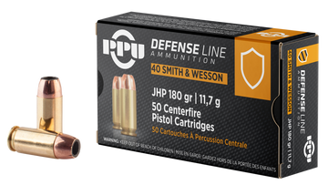 PPU PPD40 Defense 40 S&W 180gr Jacketed Hollow Point - Box or Case