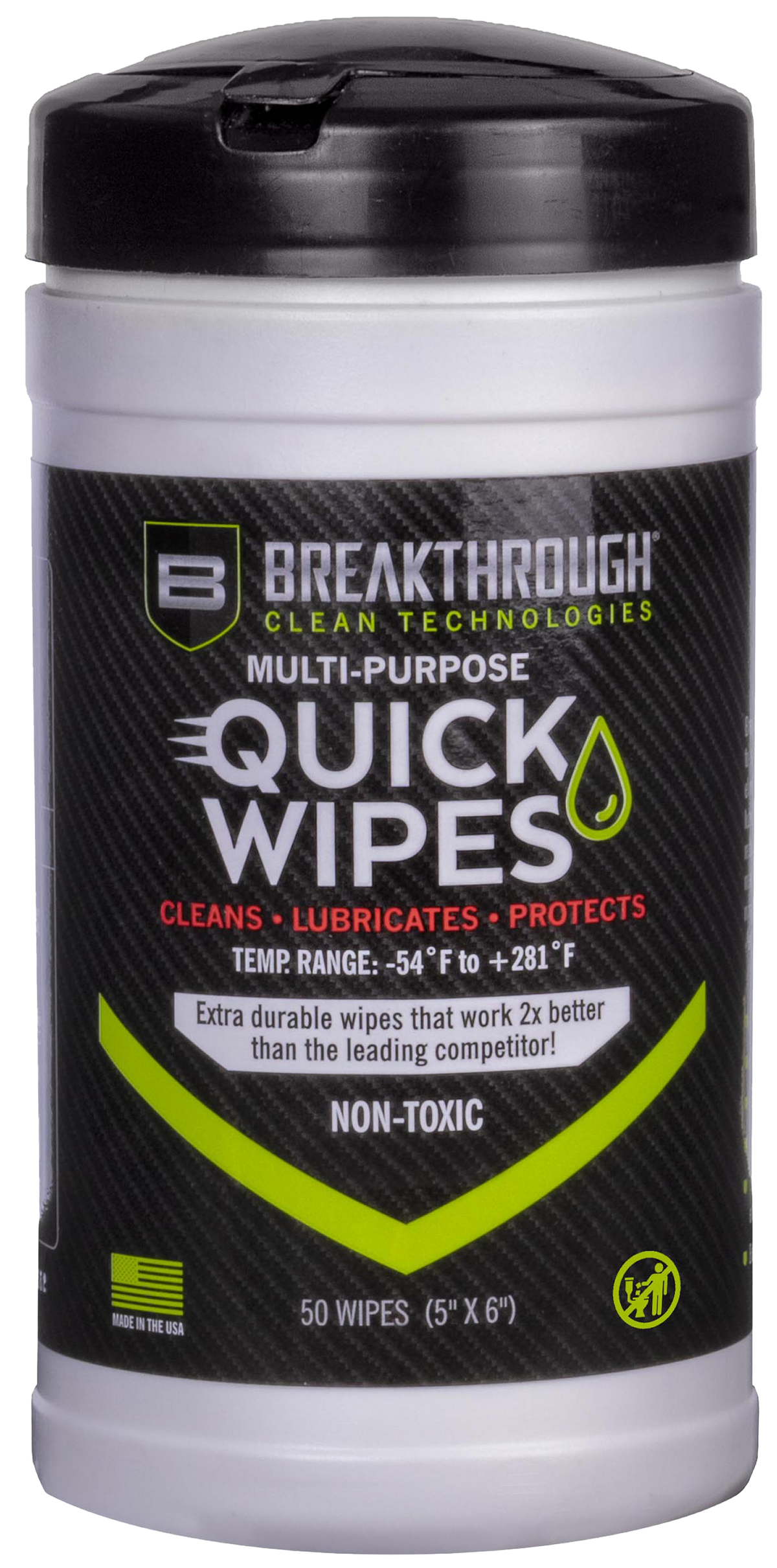 Breakthrough Clean Quick Wipes CLP 5" x 6" 50-Count