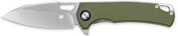 CobraTec Knives Wolverine 3.12" Drop Point Plain D2 Steel Green G10 Liner Lock Folding Knife