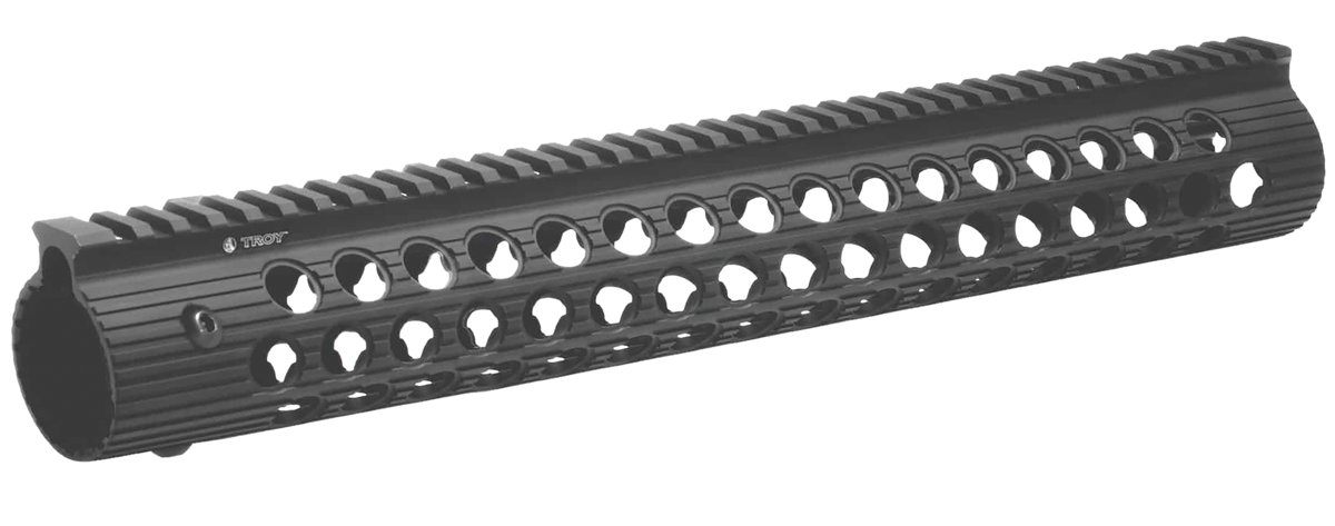 Troy Industries Alpha Rail 15" Black Anodized Aluminum AR-15/M16 Free Float Handguard