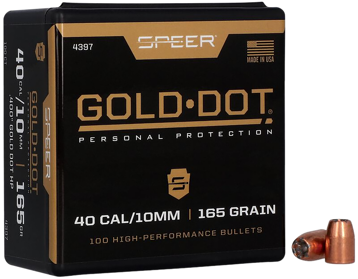 Speer Ammo Gold Dot Personal Protection .40 Cal .400 165gr Hollow Point Bullets - 100/Box