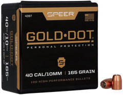 Speer Ammo Gold Dot Personal Protection .40 Cal .400 165gr Hollow Point Bullets - 100/Box