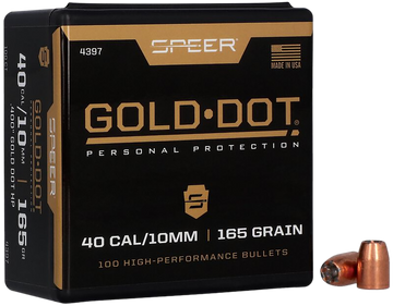 Speer Ammo Gold Dot Personal Protection .40 Cal .400 165gr Hollow Point Bullets - 100/Box