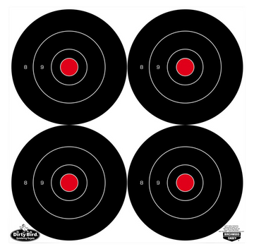 Birchwood Casey Dirty Bird 6" Bullseye Splatter Hanging Tagboard Target - 100 Pack