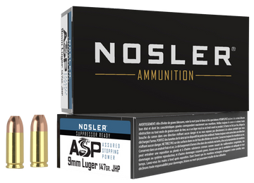 Nosler Assured Stopping Power 9mm Luger 147gr Jacketed Hollow Point - Box or Case