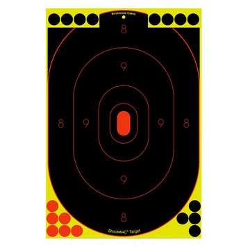 Birchwood Casey Shoot-N-C Reactive 12" x 18" Oval Silhouette Paper Target 12 Pack