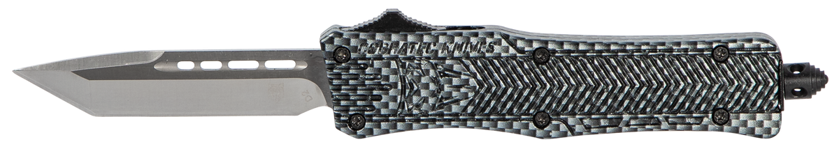 CobraTec Knives CTK-1 Small 2.75" OTF Tanto Plain D2 Steel Carbon Fiber Aluminum Handle