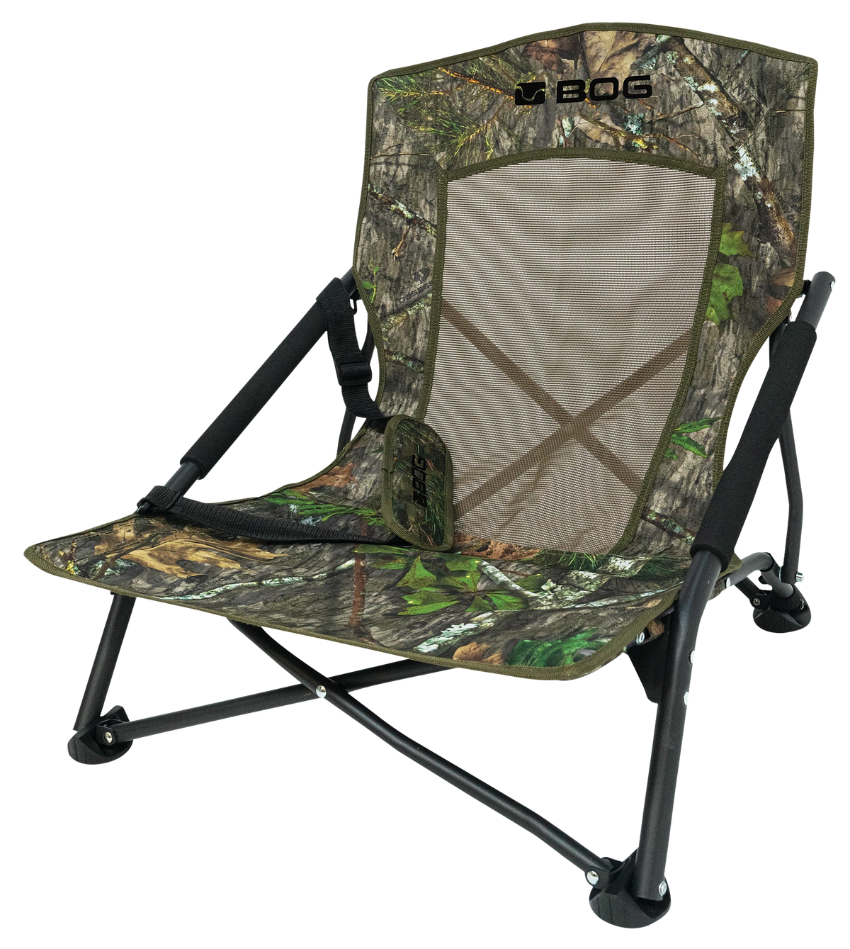 Bog-Pod Snood Low-Profile 4-Leg Turkey Chair - Mossy Oak Camo, Steel Frame