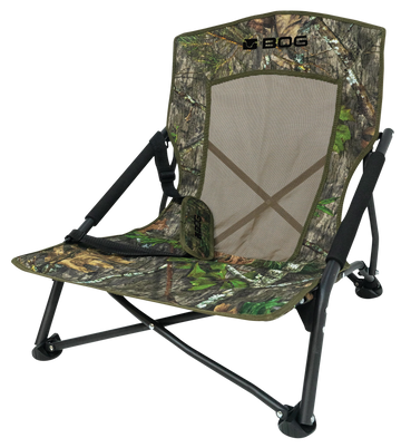 Bog-Pod Snood Low-Profile 4-Leg Turkey Chair - Mossy Oak Camo, Steel Frame