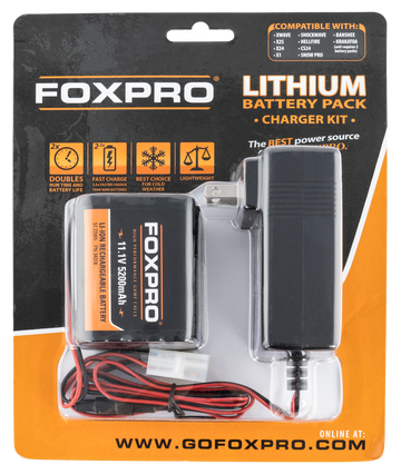 Foxpro LITHCHG Lithium Battery Kit 11.1V 5,200 mAh Fast Charge - Shockwave/Banshee