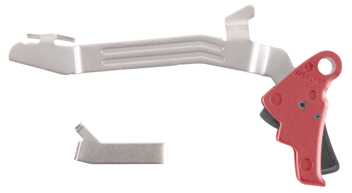 Apex Tactical Specialties 102P117RED Action Enhancement Slim Red Polymer Drop-In Trigger Kit - Fits Glock 43/43X/48