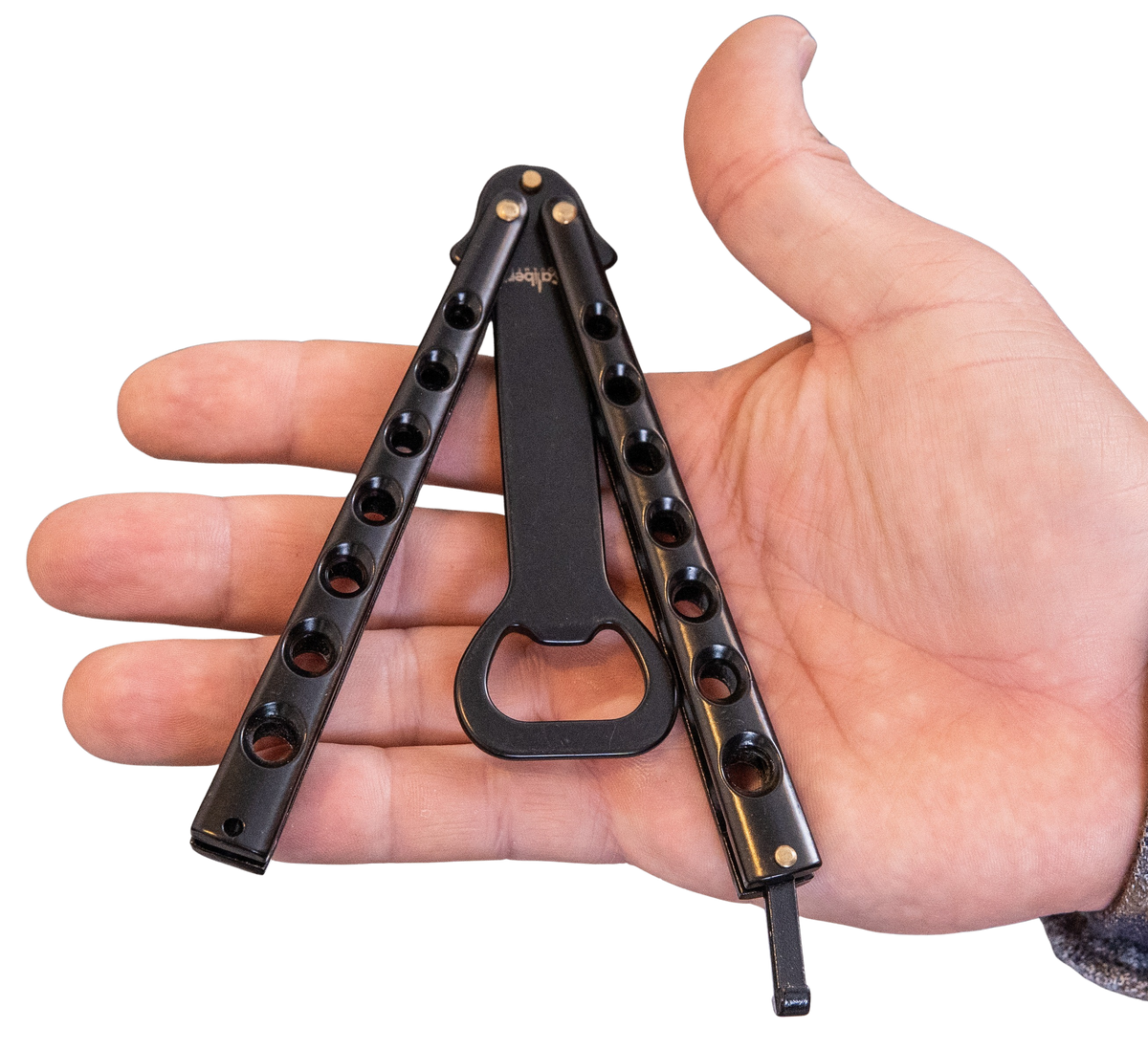 S&W Pepper Spray CAMP Butterfly Bottle Opener Black