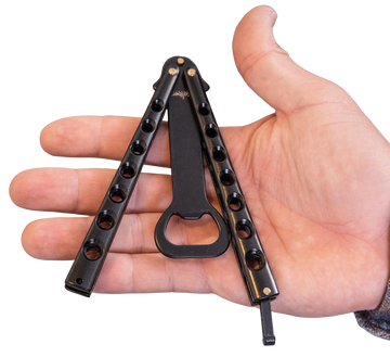 S&W Pepper Spray CAMP Butterfly Bottle Opener Black