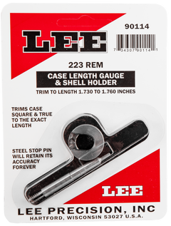 Lee Precision 90114 Case Length Gauge .223 Rem Steel w/Shell Holder