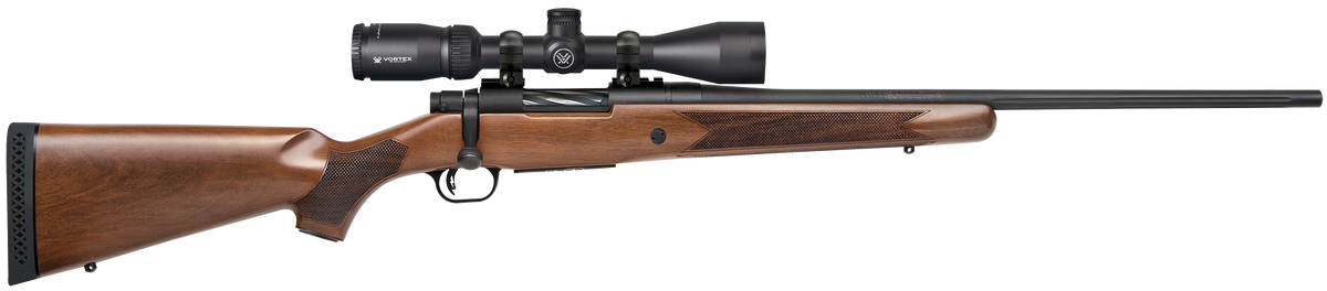 Mossberg Patriot 308 Win 22" 5+1 Bolt-Action Rifle - Walnut Stock, Fluted Barrel, Vortex 3-9x40mm