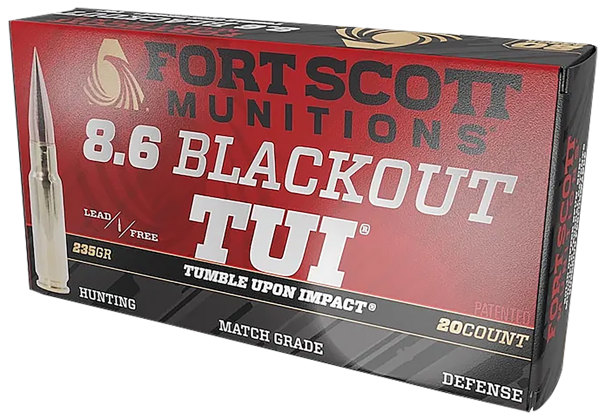 Fort Scott Munitions Tumble Upon Impact (TUI) 8.6 Blackout 235gr Solid Copper Spun - Box or Case