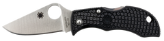 Spyderco Manbug 1.95" VG-10 Plain Edge Stonewashed FRN Black Folding Knife