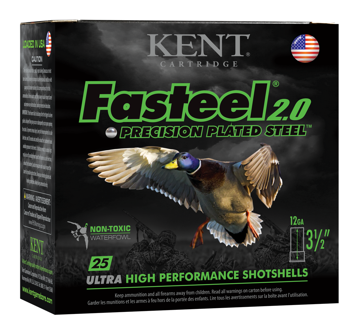 Kent Cartridge Fasteel 2.0 12 Gauge 3.5" 1-3/8 oz 4 Shot - Box or Case