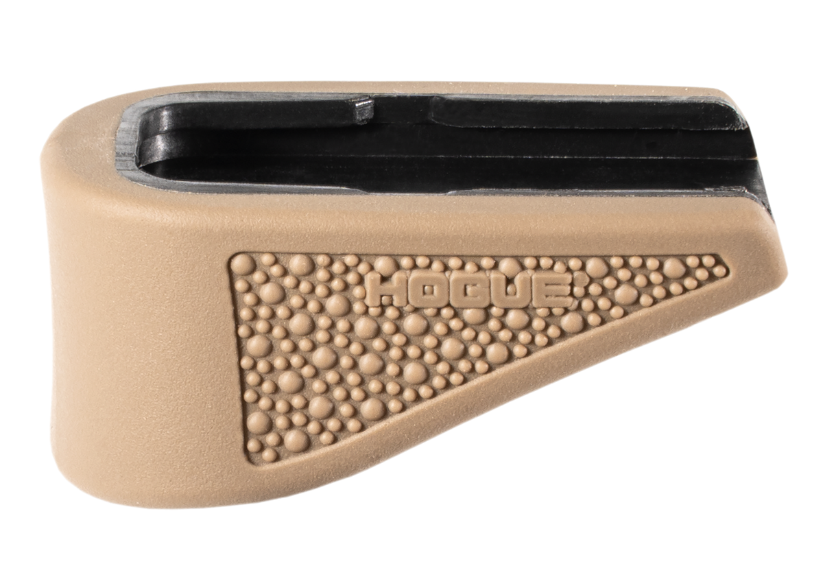 Hogue 18233 OverMolded Rubber Grip Extension Base Pad for Glock 43 6-Rd Magazine - FDE