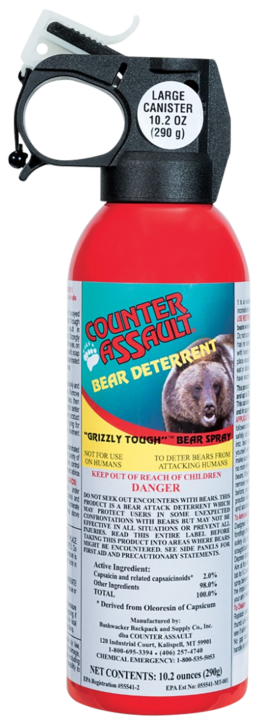 Counter Assault Bear Spray 10.2 oz Capsaicin 32 ft / 7-Second Range w/ Holster