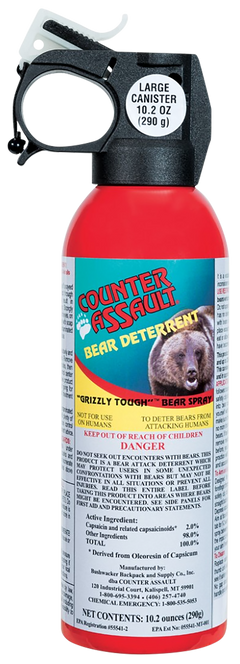 Counter Assault Bear Spray 10.2 oz Capsaicin 32 ft / 7-Second Range w/ Holster