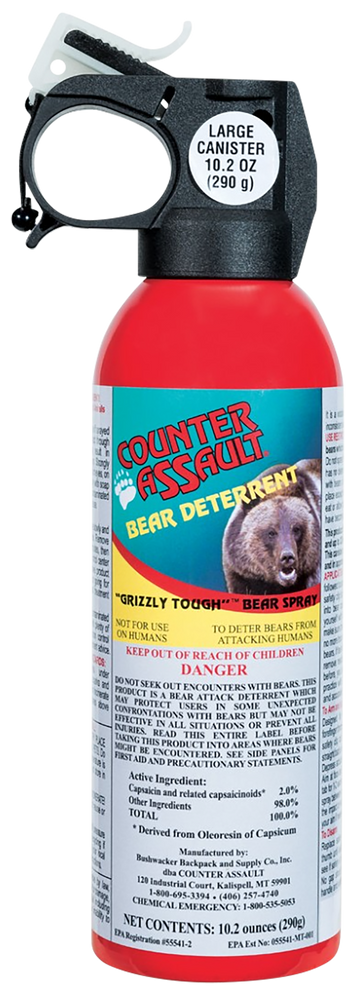 Counter Assault Bear Spray 10.2 oz Capsaicin 32 ft / 7-Second Range w/ Holster