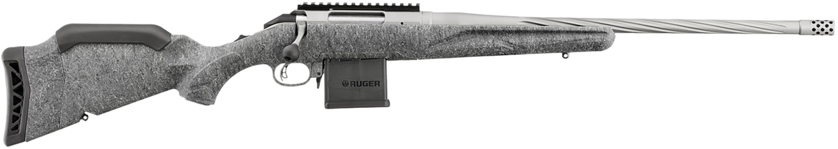 Ruger American II 204 Ruger 20" 10+1 Bolt-Action Rifle - Gray Splatter Synthetic Stock