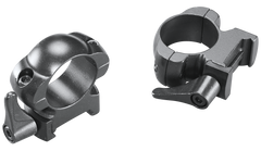 Weaver Mounts Lever Lok 1" High Matte Black Steel Scope Rings - Quick Detach