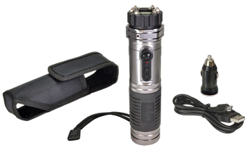 Zap Light Stun Gun/Flashlight 1 Million Volt Silver Compact Rechargeable