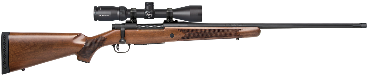 Mossberg Patriot 7mm Rem Mag 24" 3+1 Bolt-Action Rifle - Walnut Stock - Vortex Crossfire II 3-9x40 Scope