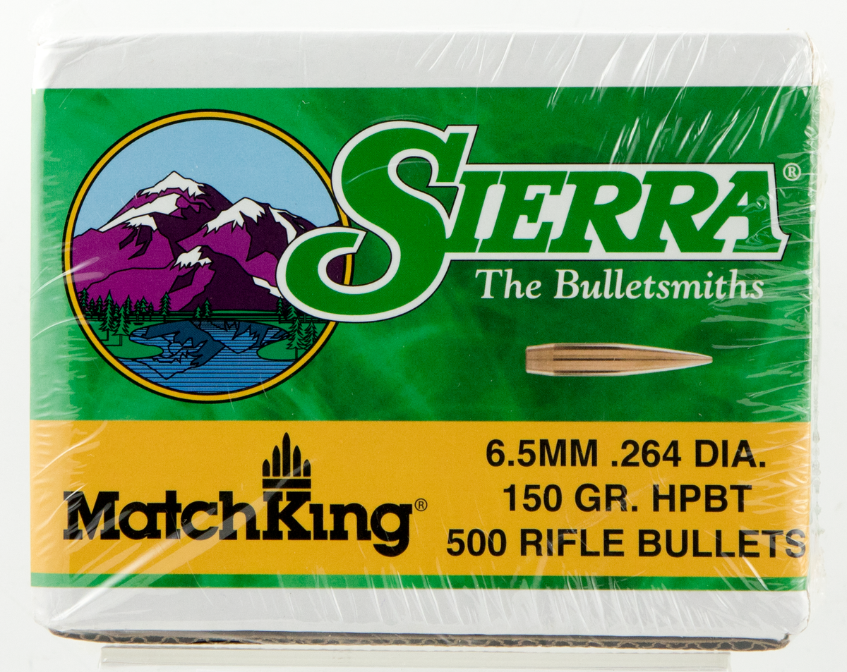 Sierra MatchKing 6.5mm .264 150gr HPBT Reloading Bullets - 500/Box